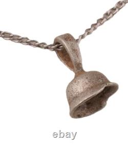 Pendentif allemand de la Seconde Guerre mondiale en argent 800 925 chaîne vintage armée allemande Wehrmacht