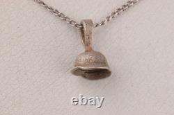 Pendentif allemand de la Seconde Guerre mondiale en argent 800 925 chaîne vintage armée allemande Wehrmacht