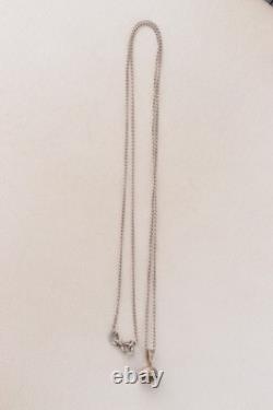 Pendentif allemand de la Seconde Guerre mondiale en argent 800 925 chaîne vintage armée allemande Wehrmacht