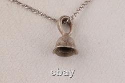 Pendentif allemand de la Seconde Guerre mondiale en argent 800 925 chaîne vintage armée allemande Wehrmacht