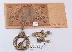 Pendentif de la LUFTWAFFE allemande de la Seconde Guerre mondiale WWII Air FORCE Flak NOTE Bombe 20 marques 1941 Armée