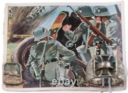 Pendentif en forme de casque Stahlhelm de la Seconde Guerre mondiale avec épée, insigne de l'armée, troupes d'assaut allemandes