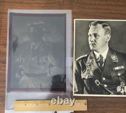 Photos antiques de crash d'avion Bullock, négatif d'un officier de l'armée allemande de la Seconde Guerre mondiale.