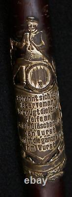 Pipe à tige longue de type régimentaire de l'armée impériale allemande de la Première Guerre mondiale en deux pièces pour service