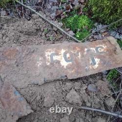 Plaque d'immatriculation en métal originale de l'armée allemande Wehrmacht WW2 WWII WH 1269316