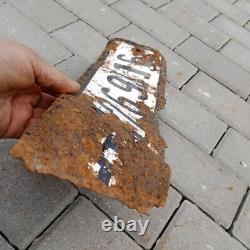 Plaque d'immatriculation en métal originale de l'armée allemande Wehrmacht WW2 WWII WH 1269316