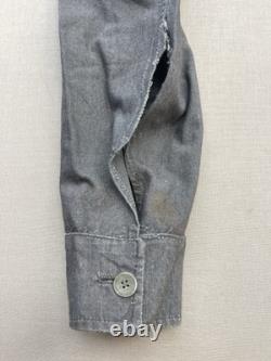 Pull-over en coton gris de l'armée allemande Heer de la Seconde Guerre mondiale, à manches longues, modèle d'émission