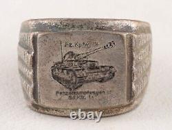 Pz. Kpfw. III WWII Bague de char allemand de la Seconde Guerre mondiale WEHRMACHT Panzer Armée allemande MILITAIRE Ar