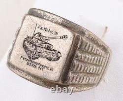 Pz. Kpfw. III WWII Bague de char allemand de la Seconde Guerre mondiale WEHRMACHT Panzer Armée allemande MILITAIRE Ar