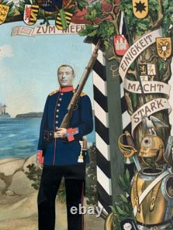 Rare Certificat de Service de l'Armée Impériale Allemande 1904