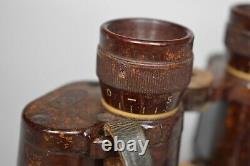 Rare Late Wwii Allemand 6x30 Bakélite Dienstglas Jumelles Cxn Ww2 Original 1944