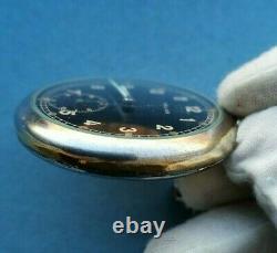 Rare Military Pocket Watch Armée Allemande Helios Dh De La Période Ww2 Swiss Made Années 1940