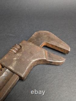 Rare clé à molette allemande de l'armée WWII Marquée
