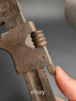 Rare clé à molette allemande de l'armée WWII Marquée