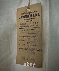 Rare pull-over sous-vêtement de l’armée allemande des années 40, d’après-guerre, vintage, stock mort, jamais porté