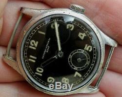 Record Dh Période Rare Wristwatch Armée Allemande Wehrmacht Seconde Guerre Mondiale Militaire Cal. 022k