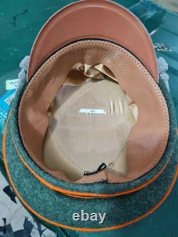 Réplique de la casquette à visière d'officier d'infanterie de l'armée allemande de la Seconde Guerre mondiale