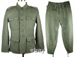 Repro Wwii German Army M43 Em Wool Field Tunic Trousers Suit Size XL 

   <br/> Traduction: Repro Wwii Armée allemande M43 Em Laine Tunique de champ Pantalon Costume Taille XL