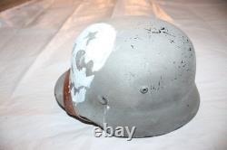 Repro casque M35 camo de l'armée allemande WW2 Normandie D-DAY 1944 art de crâne personnalisé