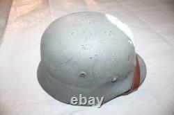 Repro casque M35 camo de l'armée allemande WW2 Normandie D-DAY 1944 art de crâne personnalisé