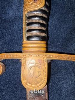 Sabre d’officier de l’armée allemande de la Seconde Guerre mondiale, Solingen, monogramme personnalisé TG, avec fourreau