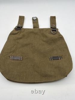 Sac à pain de l’armée allemande originale de la Seconde Guerre mondiale, marqué et daté, avec ceinture, bretelles en Y et kit de cadre en A