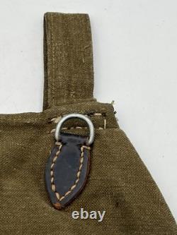 Sac à pain de l’armée allemande originale de la Seconde Guerre mondiale, marqué et daté, avec ceinture, bretelles en Y et kit de cadre en A