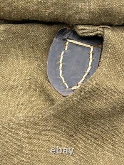 Sac à pain de l’armée allemande originale de la Seconde Guerre mondiale, marqué et daté, avec ceinture, bretelles en Y et kit de cadre en A
