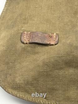 Sac à pain de l’armée allemande originale de la Seconde Guerre mondiale, marqué et daté, avec ceinturon, bretelles en Y et kit de cadre en A