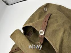 Sac à pain de l’armée allemande originale de la Seconde Guerre mondiale, marqué et daté, avec ceinturon, bretelles en Y et kit de cadre en A
