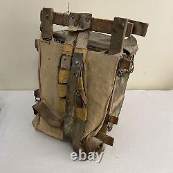 Sac de radio à cadre en bois de l'armée allemande de la Seconde Guerre mondiale Tasche Wehrmacht en cuir RARE 22 Axe