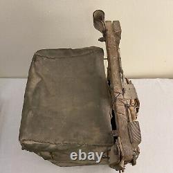 Sac de radio à cadre en bois de l'armée allemande de la Seconde Guerre mondiale Tasche Wehrmacht en cuir RARE 22 Axe