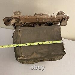 Sac de radio à cadre en bois de l'armée allemande de la Seconde Guerre mondiale Tasche Wehrmacht en cuir RARE 22 Axe