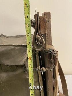 Sac de radio à cadre en bois de l'armée allemande de la Seconde Guerre mondiale Tasche Wehrmacht en cuir RARE 22 Axe