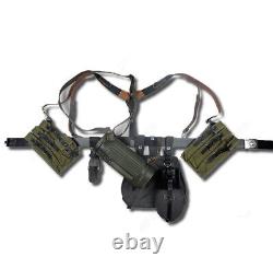 Sac en toile de l'armée allemande de la Seconde Guerre mondiale : Ensemble de ceinture combinée d'équipement de soldat P38/P40 d'élite.