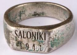 Salonique 1941 Seconde Guerre mondiale Grèce anneau allemand WWII armée grecque Wehrmacht gothique