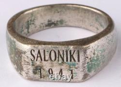 Salonique 1941 Seconde Guerre mondiale Grèce anneau allemand WWII armée grecque Wehrmacht gothique