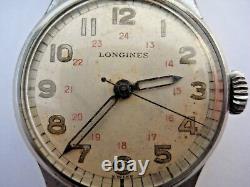 Seconde Guerre Mondiale Militaire Armée Allemande Wristwatch Cal Longines. 12l