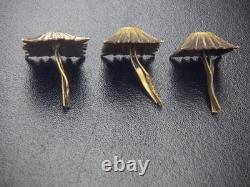 Seconde Guerre mondiale Allemagne Vintage Original Lot de 3 Pips de Rang Officier NCO de l'Armée Allemande Rare