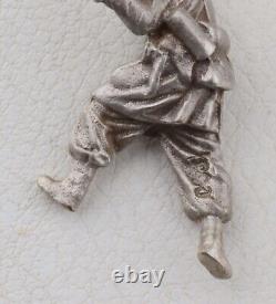 Seconde Guerre mondiale Allemand WW2 Pendentif MP 40 Parachutiste en ATTAQUE Mitrailleuse MILITAIRE Armée