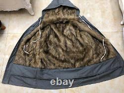 Seconde Guerre mondiale Repro Allemand M43 Parka d'hiver en fourrure de lapin gris souris taille XL