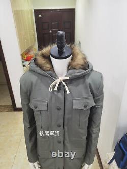 Seconde Guerre mondiale Repro Allemand M43 Parka d'hiver en fourrure de lapin gris souris taille XL