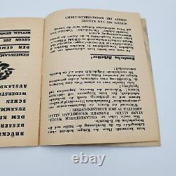 Seconde Guerre mondiale Seconde Guerre mondiale Livret original allemand de l'armée des États-Unis en Europe Pays-Bas 1945 USAREUR