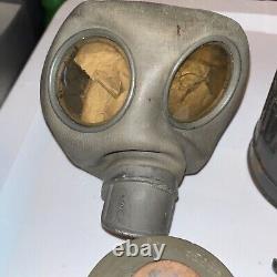 Seconde Guerre mondiale WWII WW2 Allemand Boîte Militaire Armée Masque à gaz avec Conteneur et Sangle