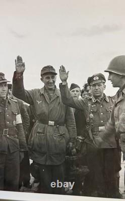 Seconde Guerre mondiale, trêve entre les États-Unis et l’Allemagne, rivière Elbe, 1945, photo originale du Signal Corps de l’armée américaine