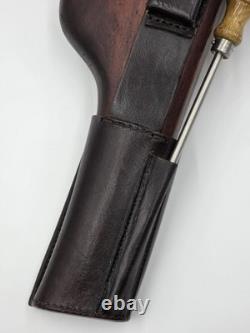 Set de holster avec crosse en bois Mauser C-96 de style Première Guerre mondiale de l'armée allemande. Cuir véritable.