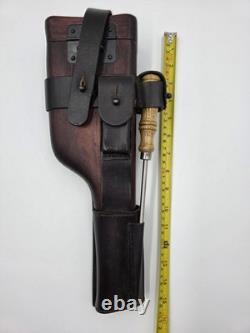 Set de holster avec crosse en bois Mauser C-96 de style Première Guerre mondiale de l'armée allemande. Cuir véritable.