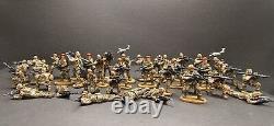 Soldats allemands de la Seconde Guerre mondiale de l'armée allemande faits maison 1/72, 36 pièces, modèle fini de couleur