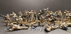 Soldats allemands de la Seconde Guerre mondiale de l'armée allemande faits maison 1/72, 36 pièces, modèle fini de couleur