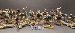 Soldats allemands de la Seconde Guerre mondiale de l'armée allemande faits maison 1/72, 36 pièces, modèle fini de couleur